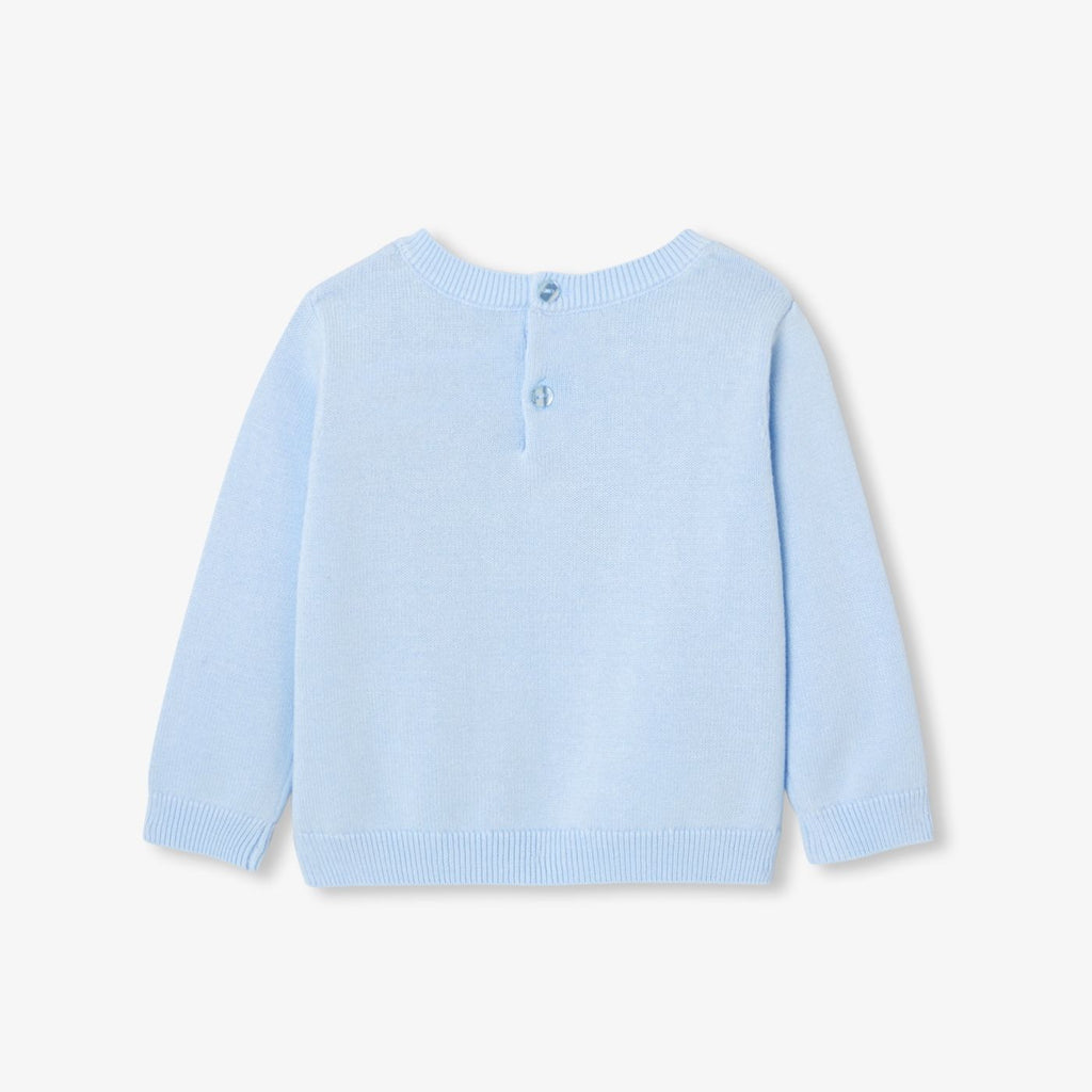 Baby girl cotton jumper - Cloud