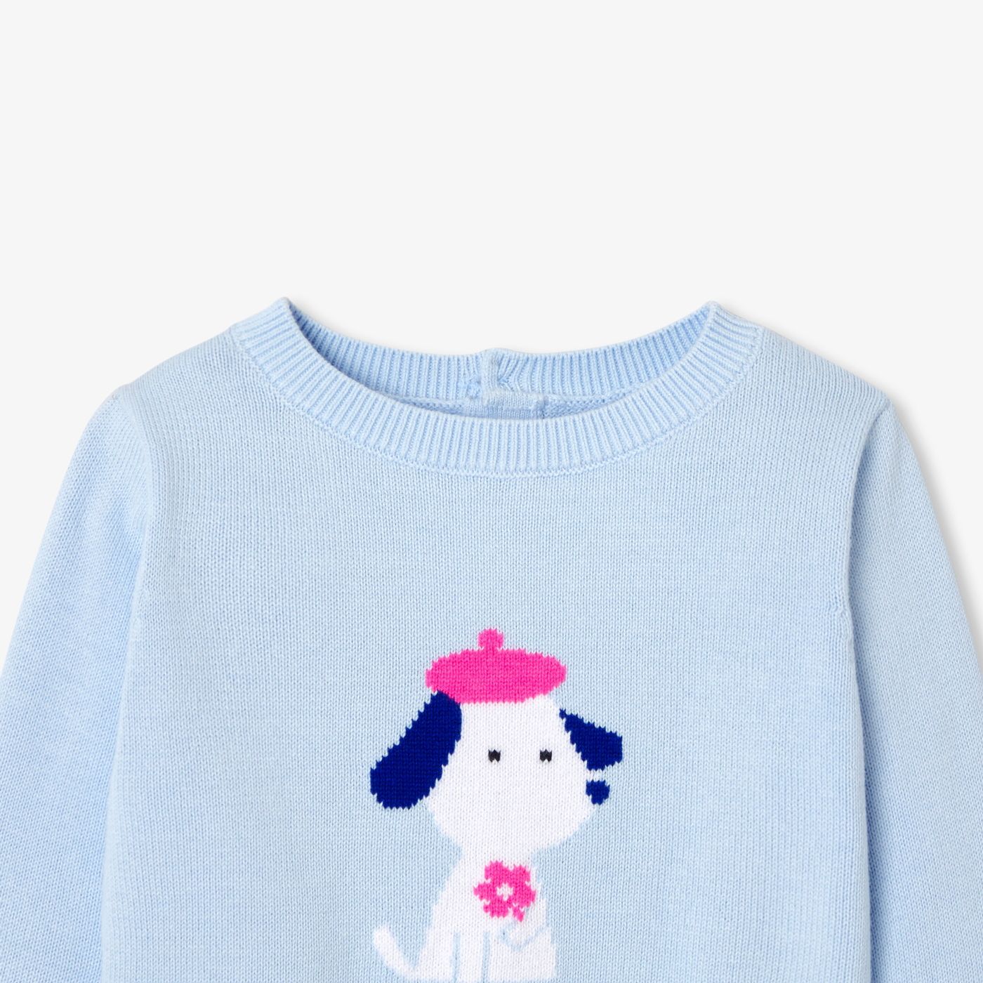 Baby girl cotton jumper - Cloud