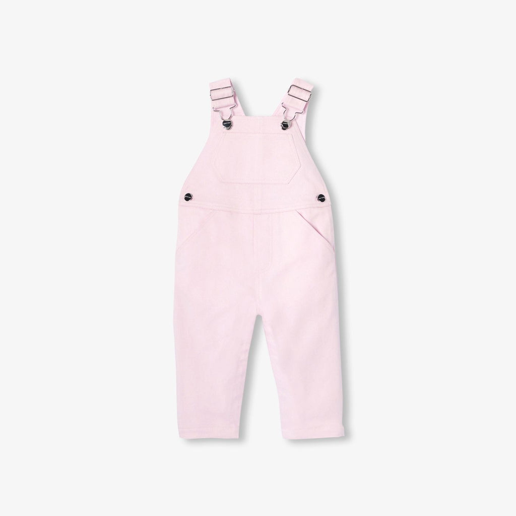Baby girl cotton twill dungarees - Jacadi Pale Pink