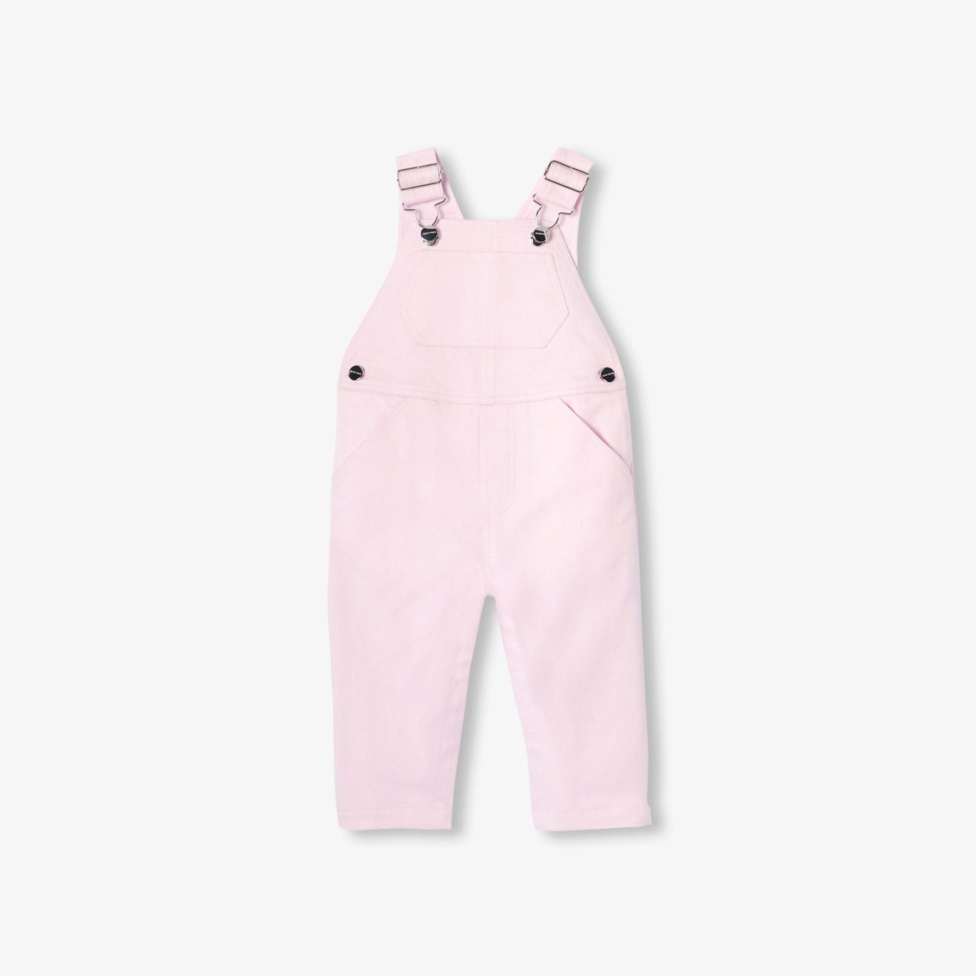 Baby girl cotton twill dungarees - Jacadi Pale Pink