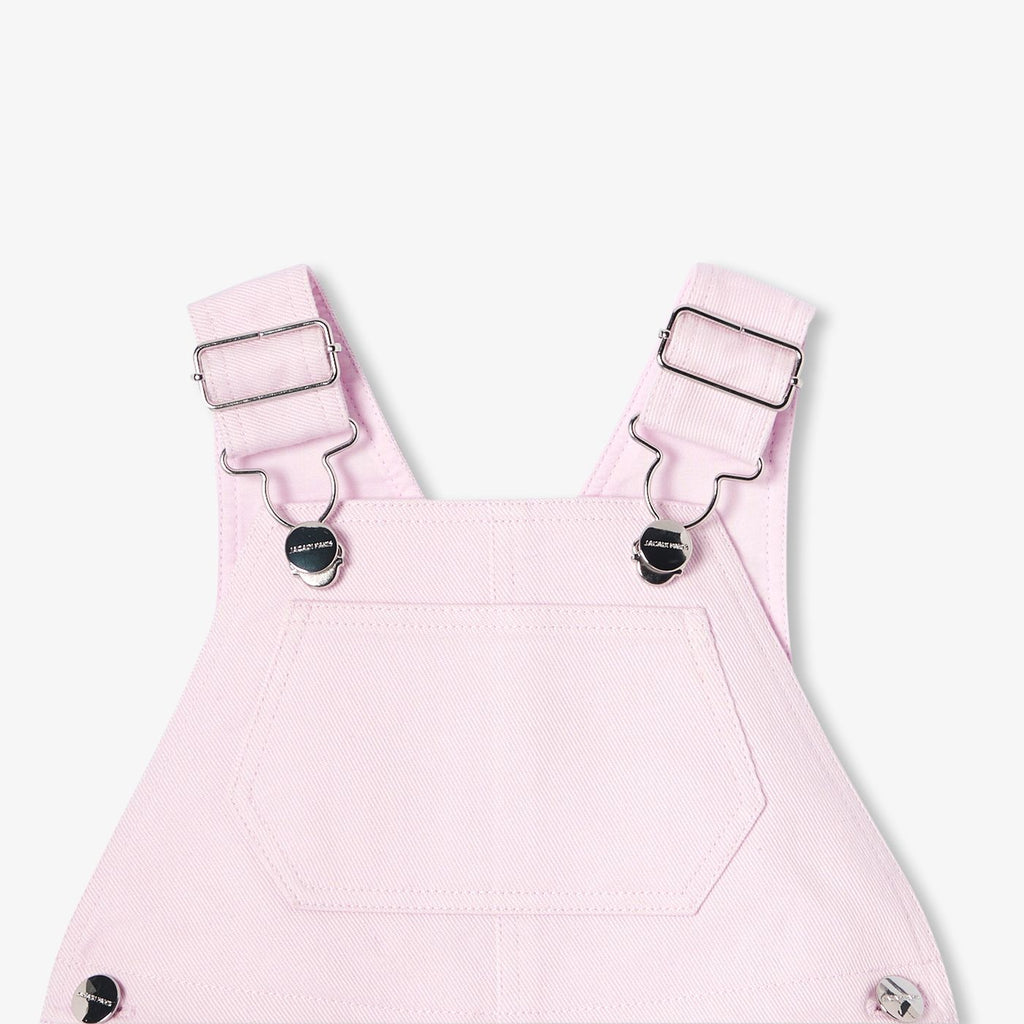 Baby girl cotton twill dungarees - Jacadi Pale Pink