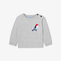 Baby boy cotton jumper - Grey Marl