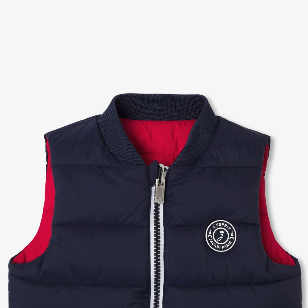 Baby boy reversible sleeveless jacket
