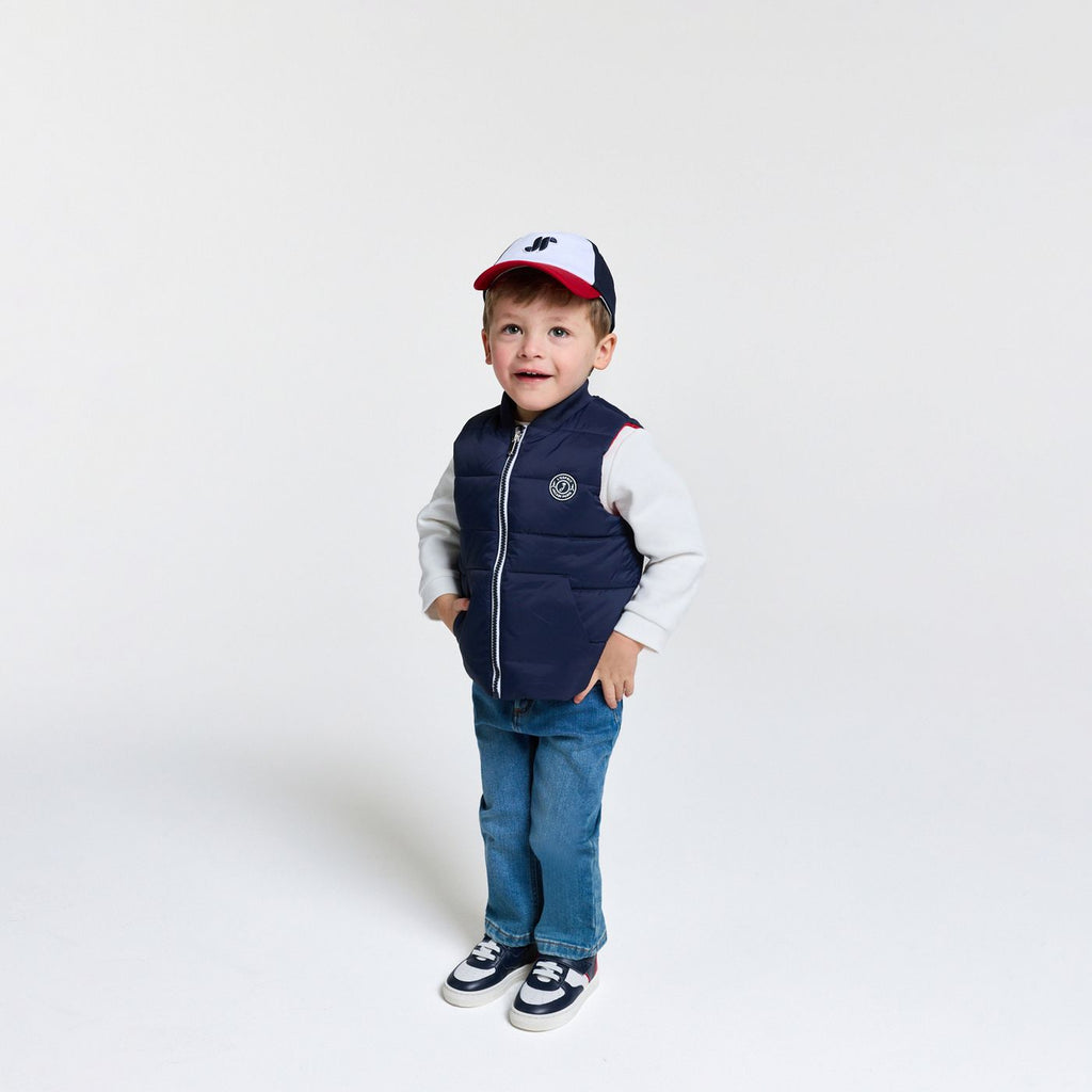 Baby boy reversible sleeveless jacket