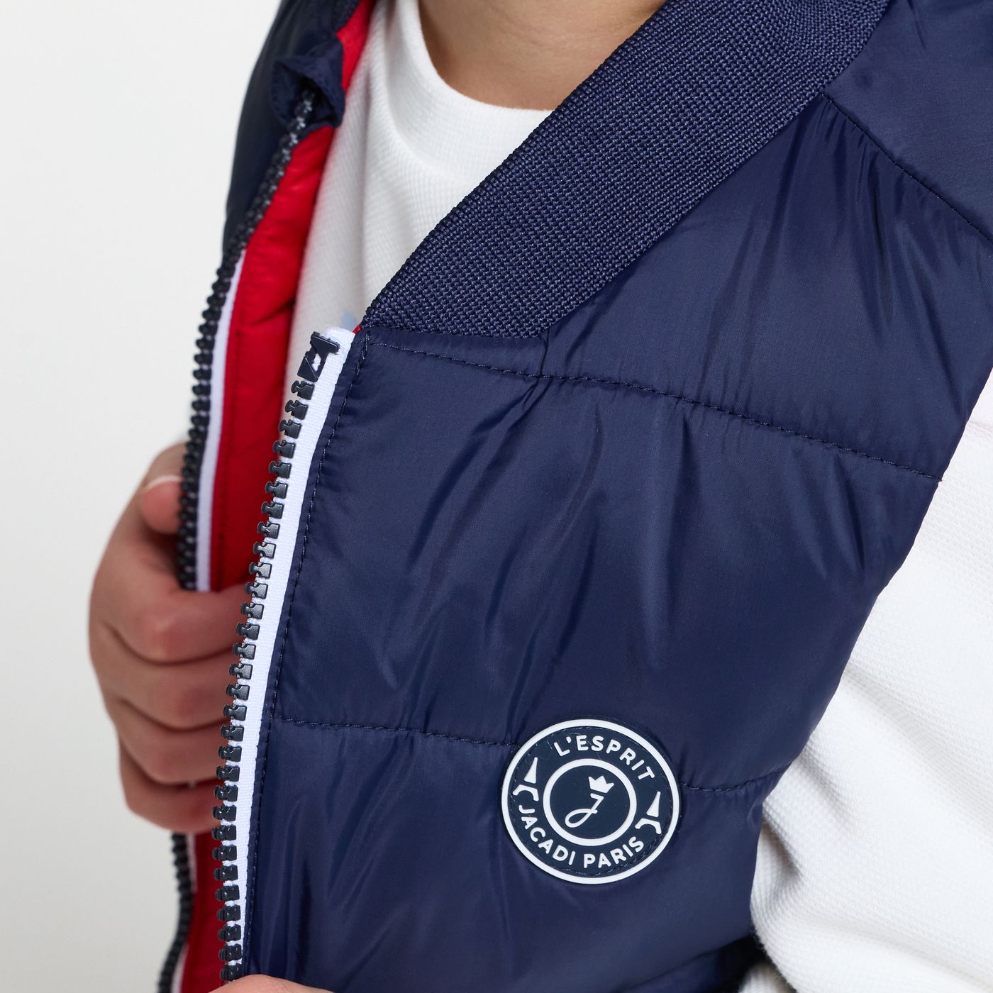 Baby boy reversible sleeveless jacket