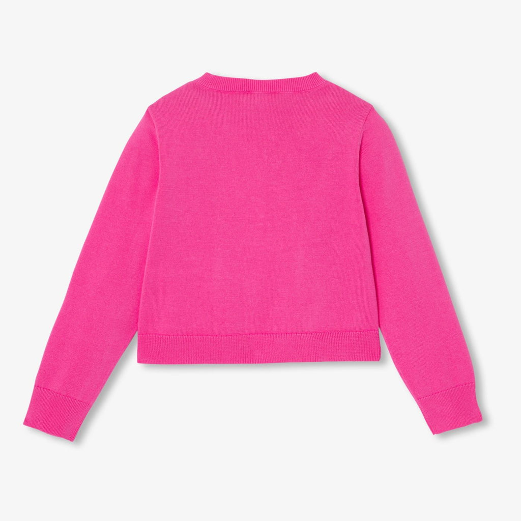 Cardigan in Cotton Jersey Girl - Light Fuchsia