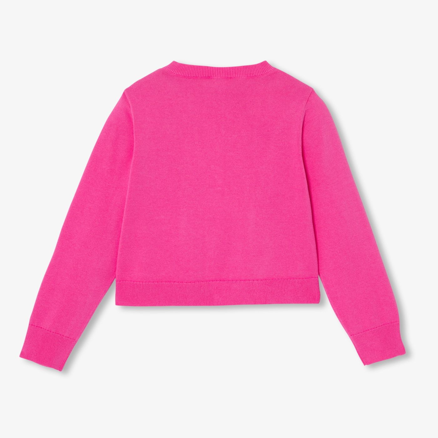 Cardigan in Cotton Jersey Girl - Light Fuchsia