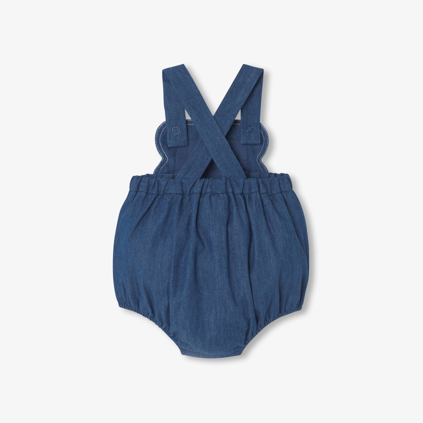 Baby girl lightweight denim romper
