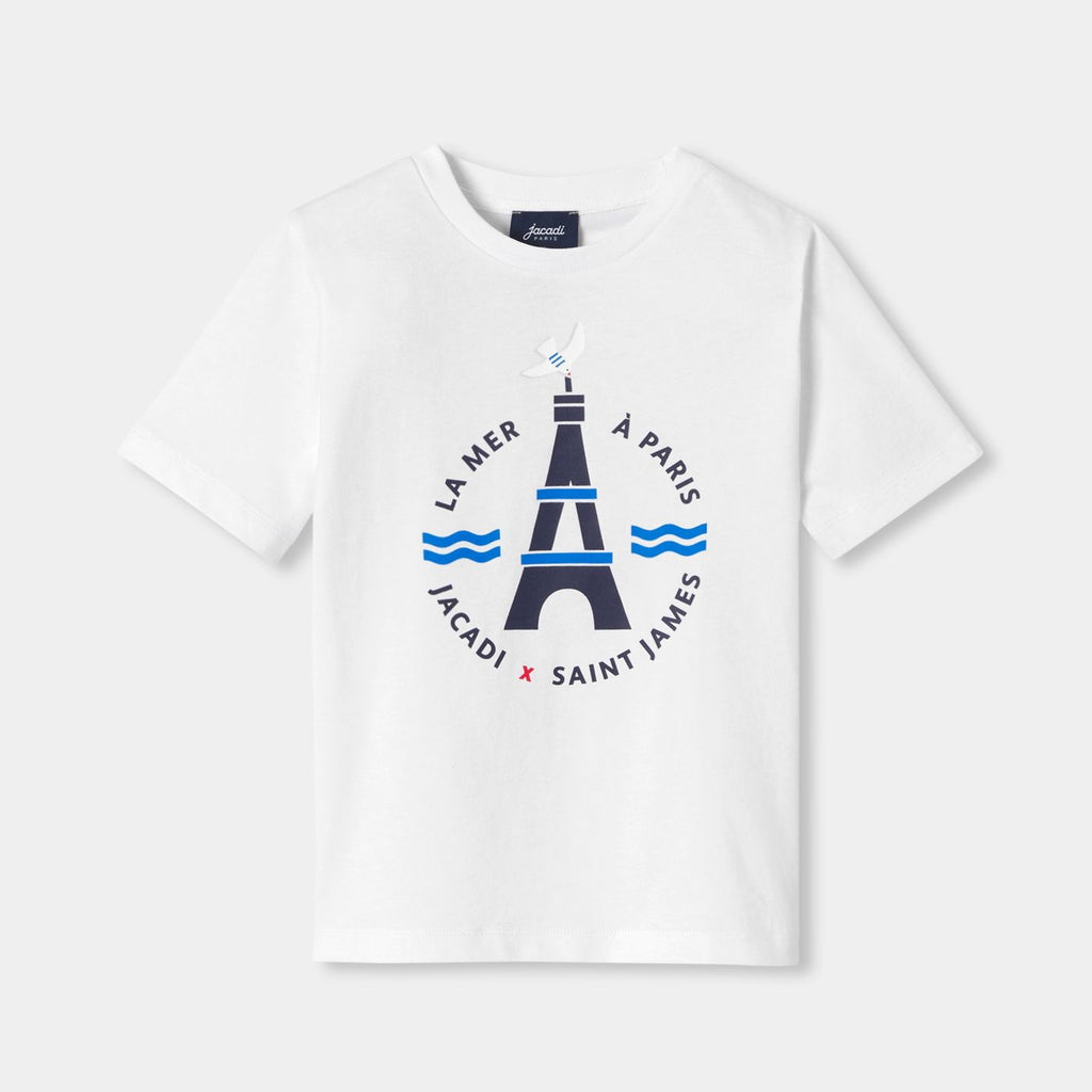 Cotton T-shirt Jacadi x Saint James Boy - Jacadi White