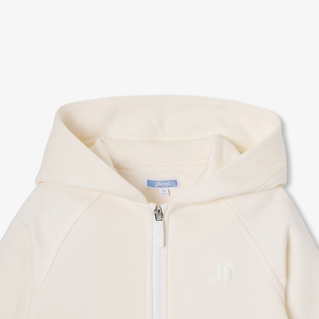 Top Zip-up in Sweatshirt Fabric Boy - Beige Corda