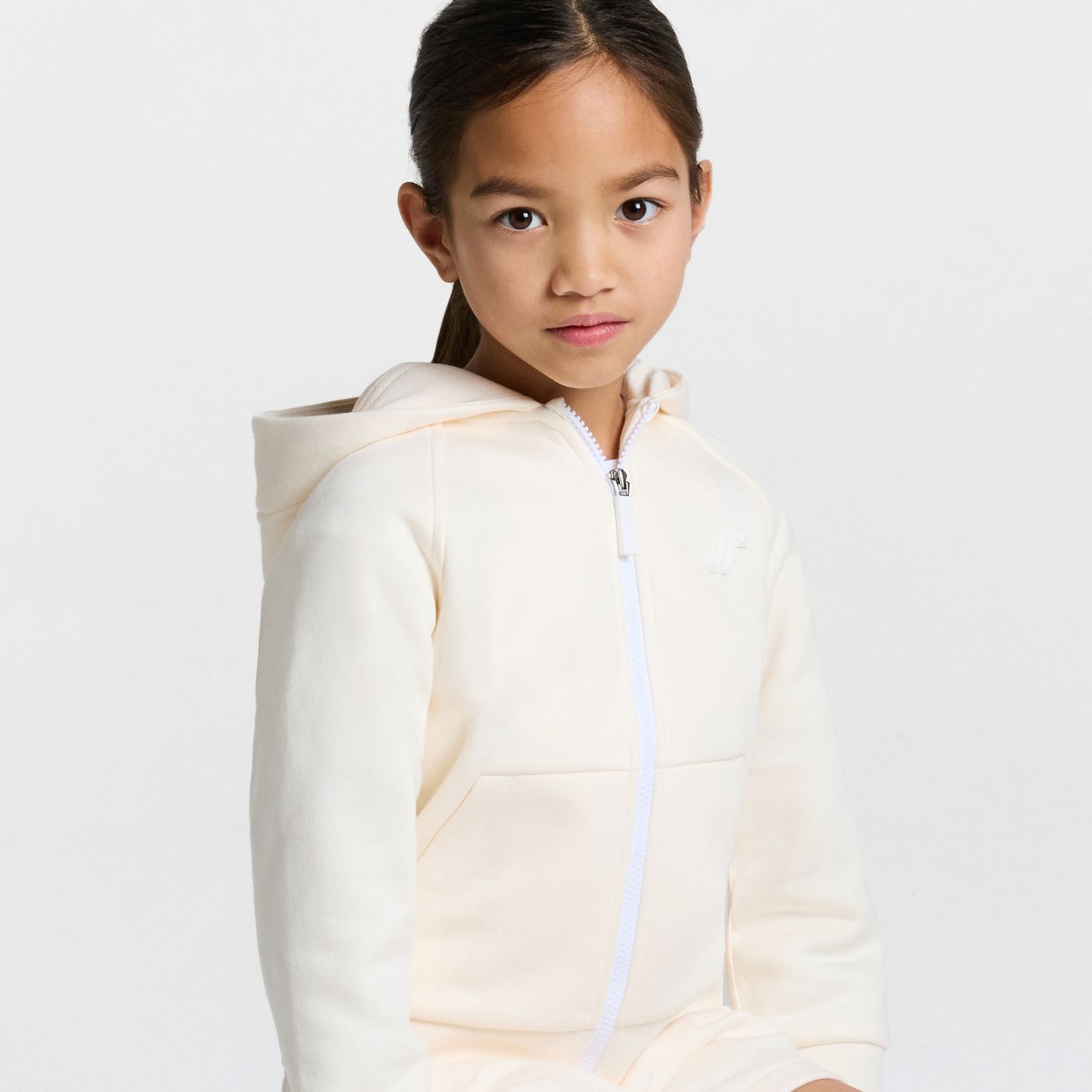 Boy zip-up sweatshirt top - Rope Beige