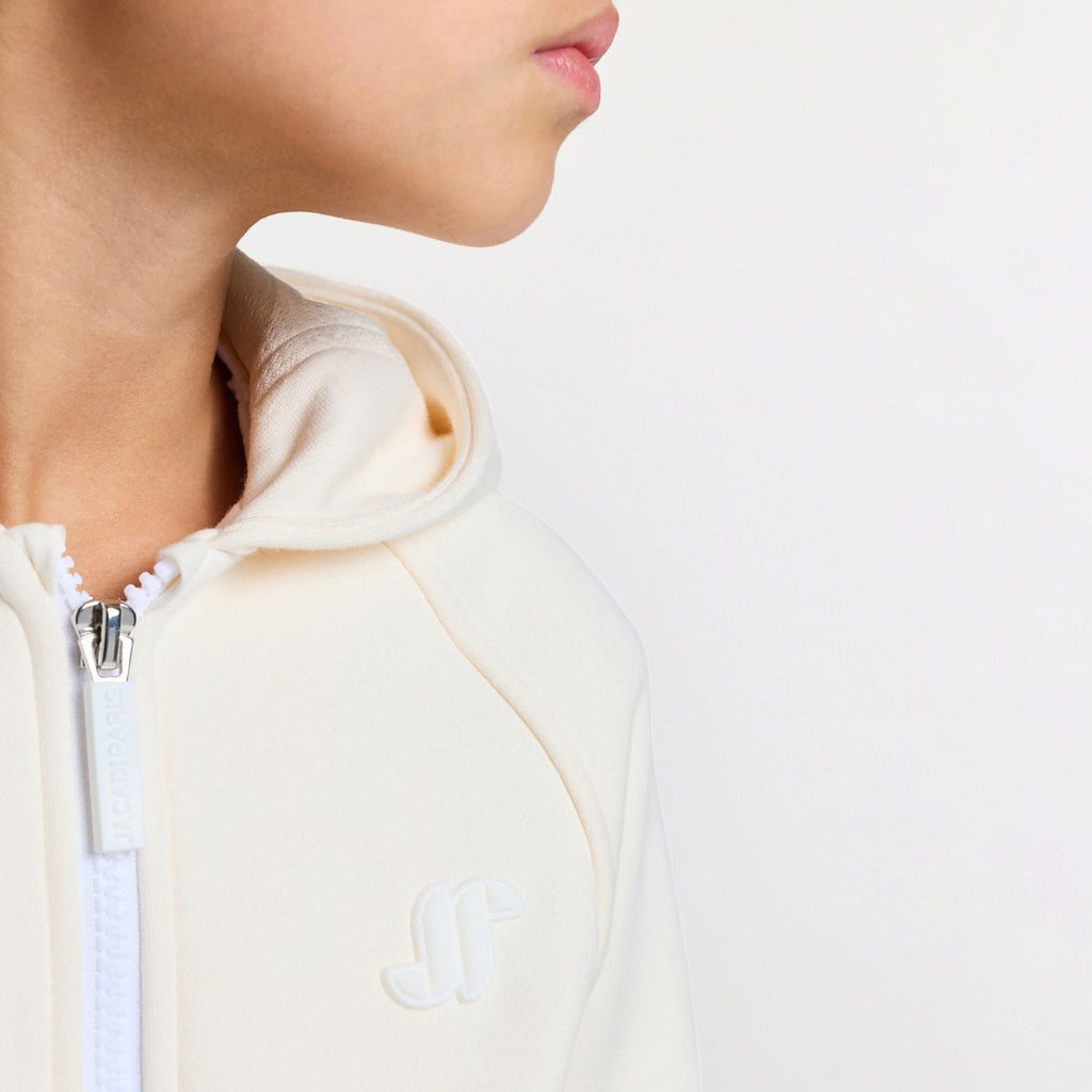 Top Zip-up in Sweatshirt Fabric Boy - Beige Corda