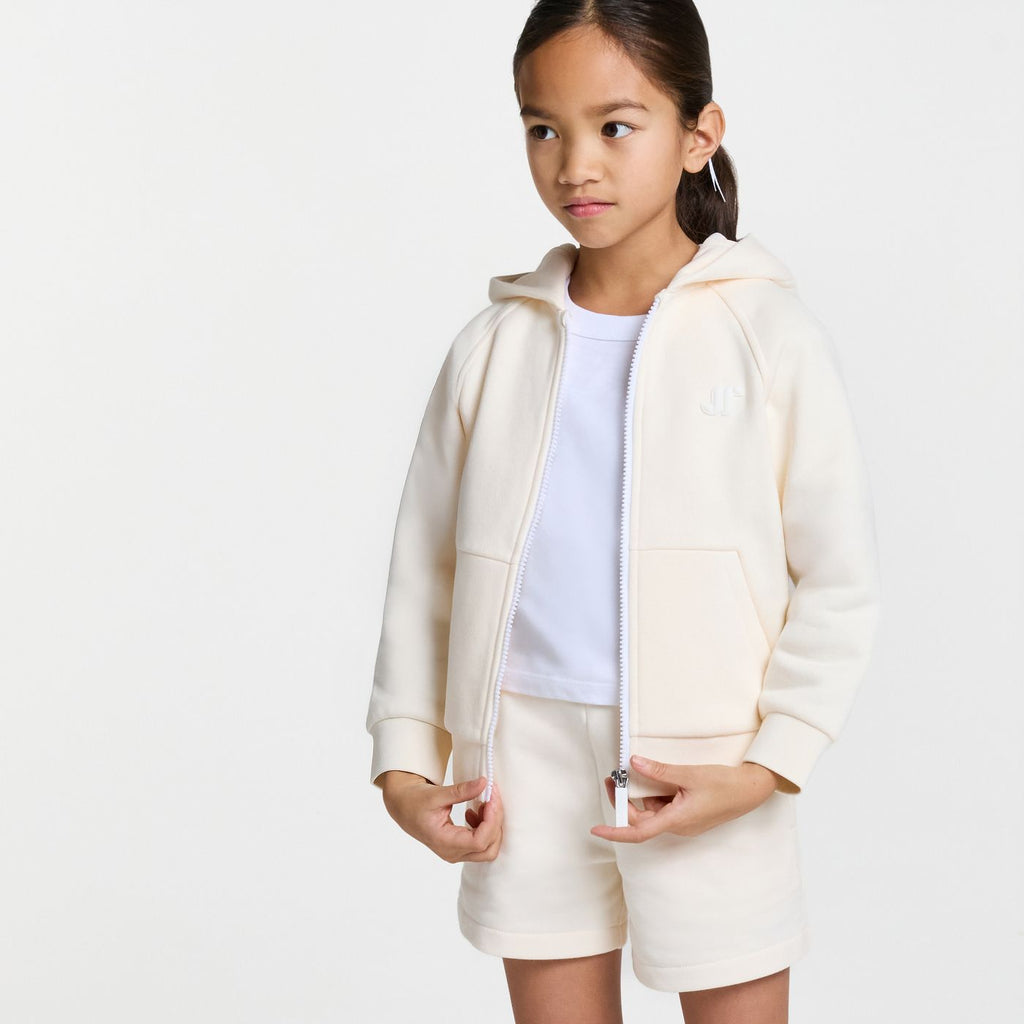 Top Zip-up in Sweatshirt Fabric Boy - Beige Corda