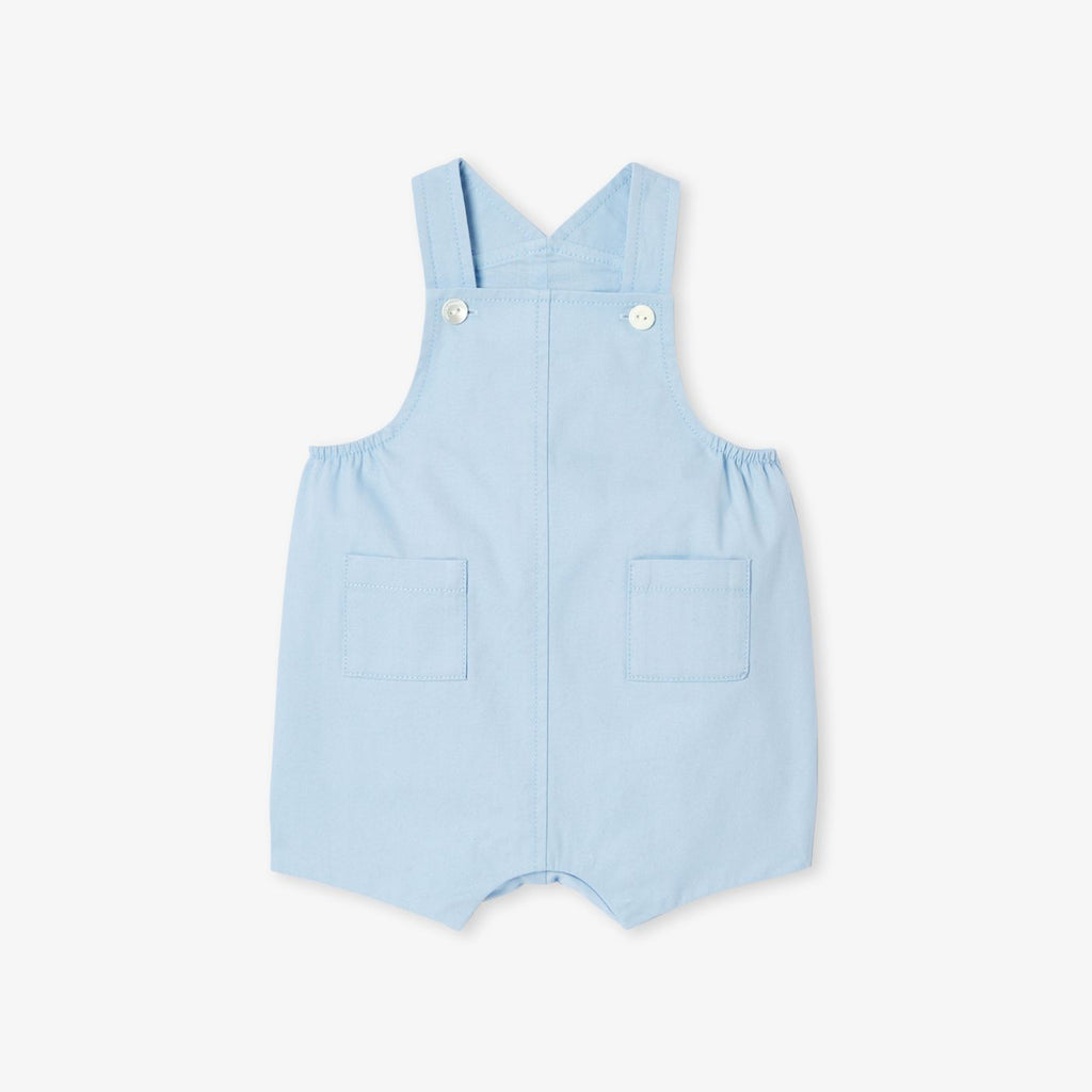 Baby cotton twill short dungarees