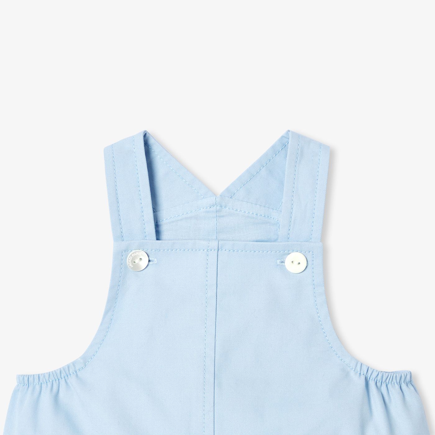Baby cotton twill short dungarees