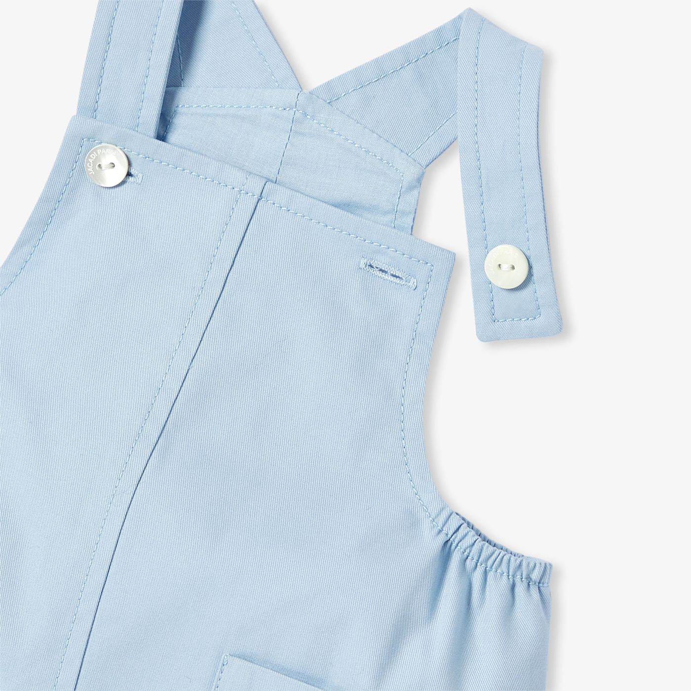 Baby cotton twill short dungarees