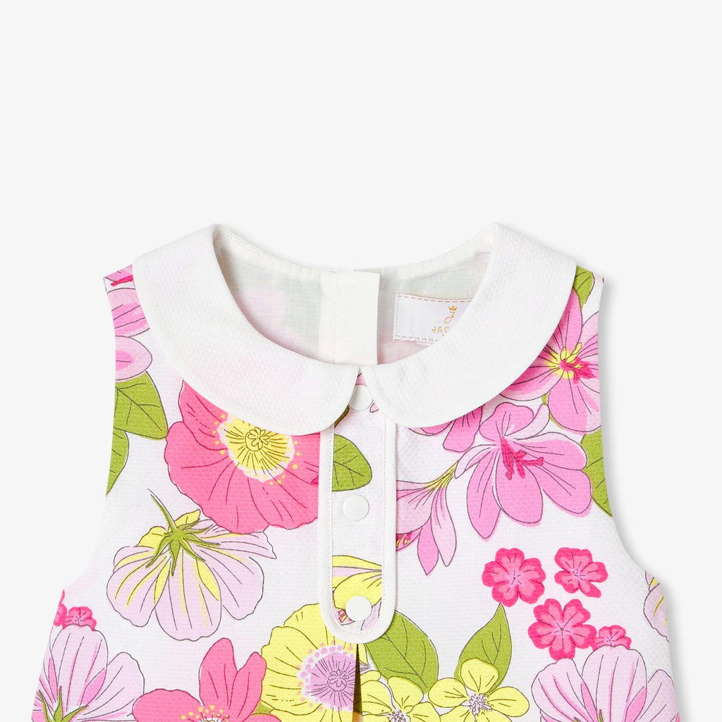 Dress a Trapezio Occasion Girl - White/Multicolour