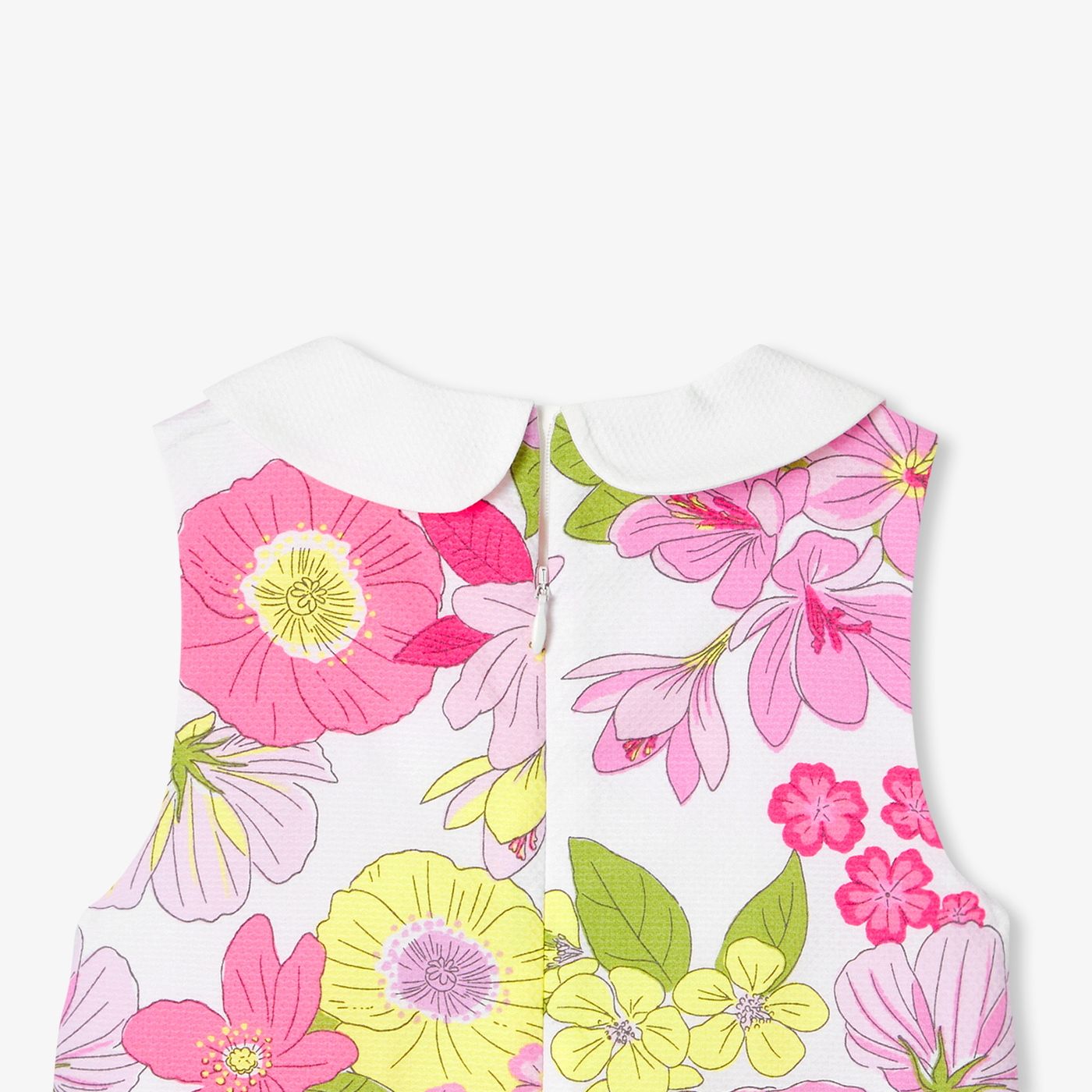 Dress a Trapezio Occasion Girl - White/Multicolour