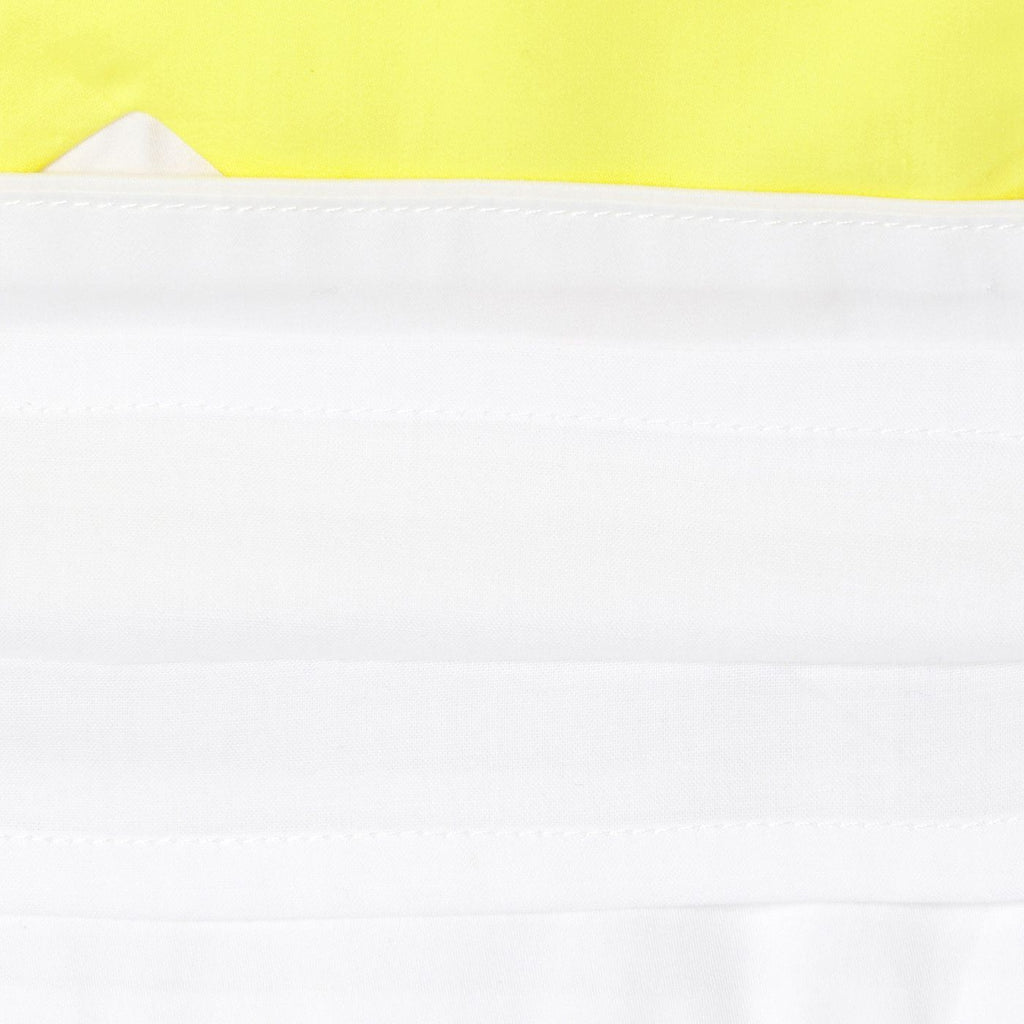 Baby girl poplin ceremony dress - White/Yellow