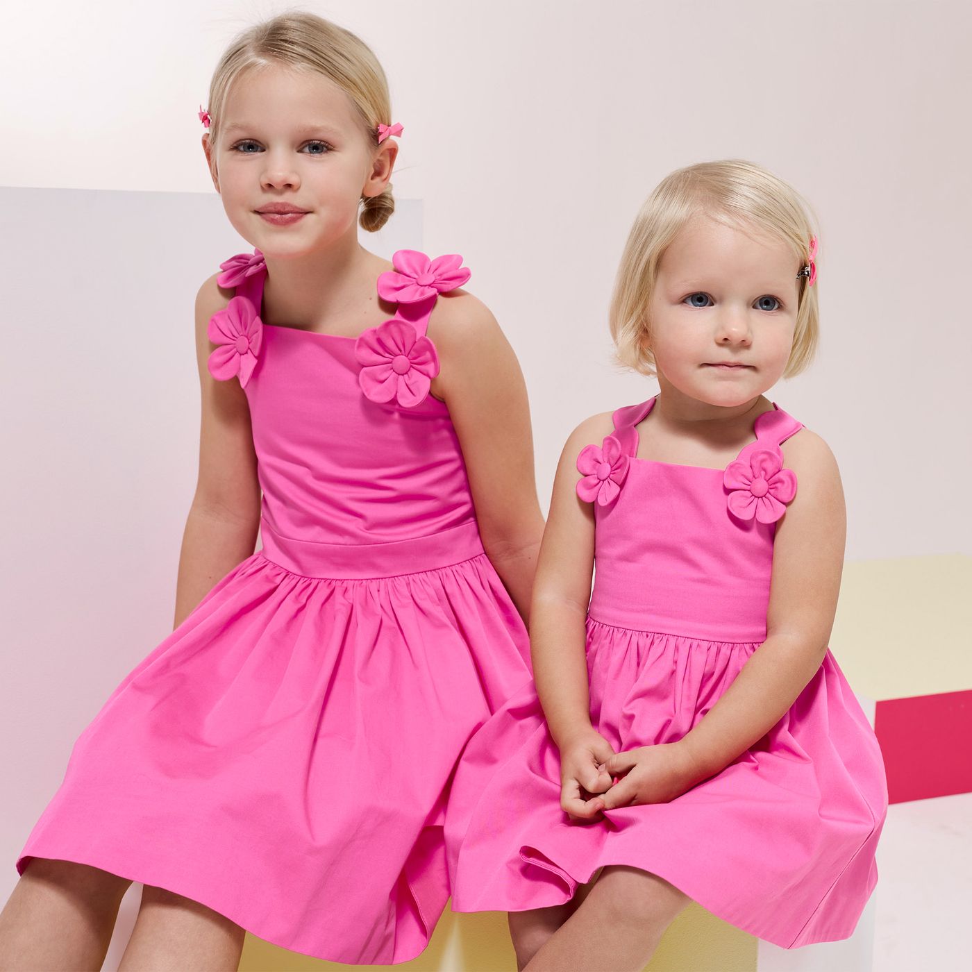 Baby girl cotton satin ceremony dress