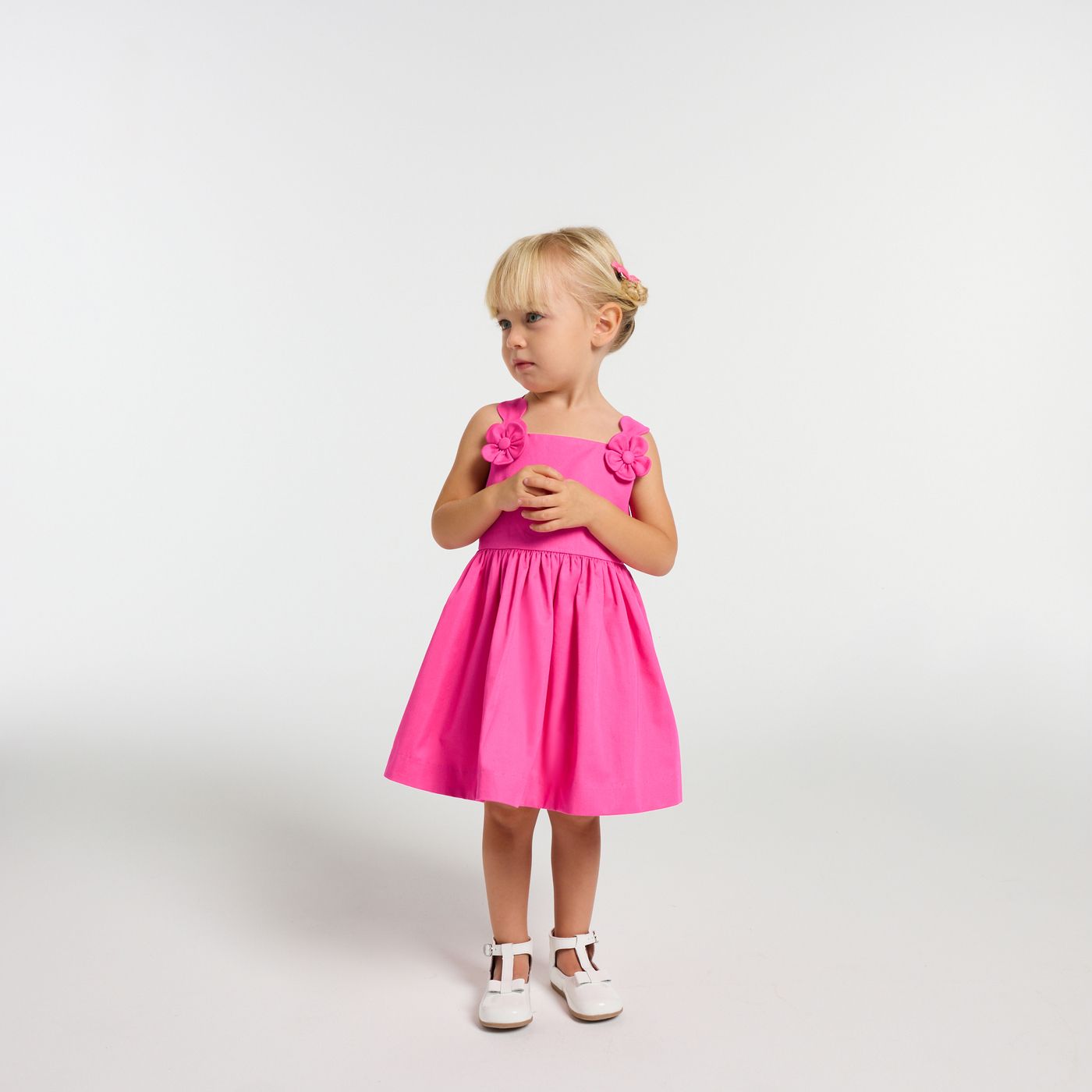 Baby girl cotton satin ceremony dress