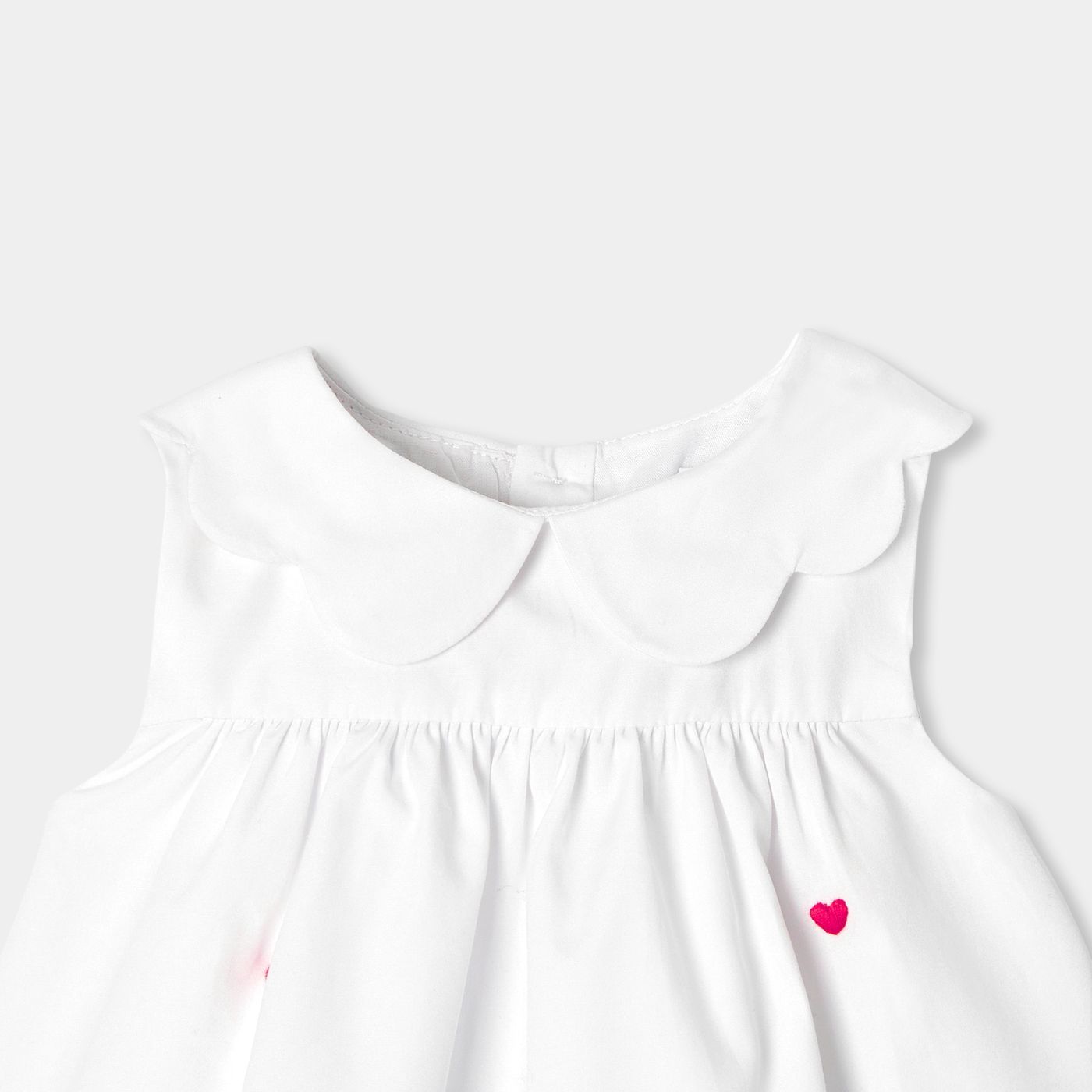 Dress in Popeline embroidered Baby Girl - White/Multicolour