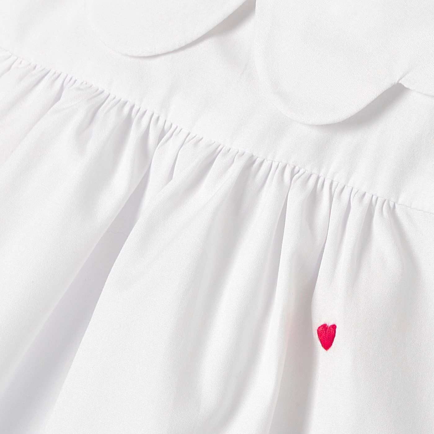 Dress in Popeline embroidered Baby Girl - White/Multicolour