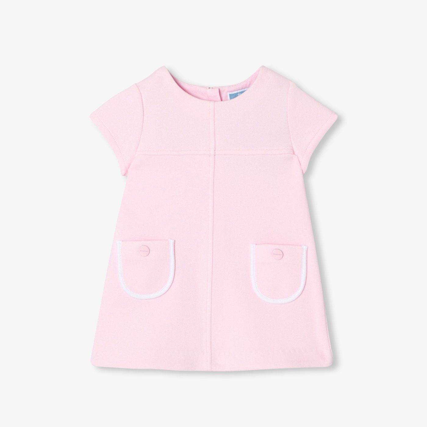 Baby girl cotton pique dress - Jacadi Powder Pink