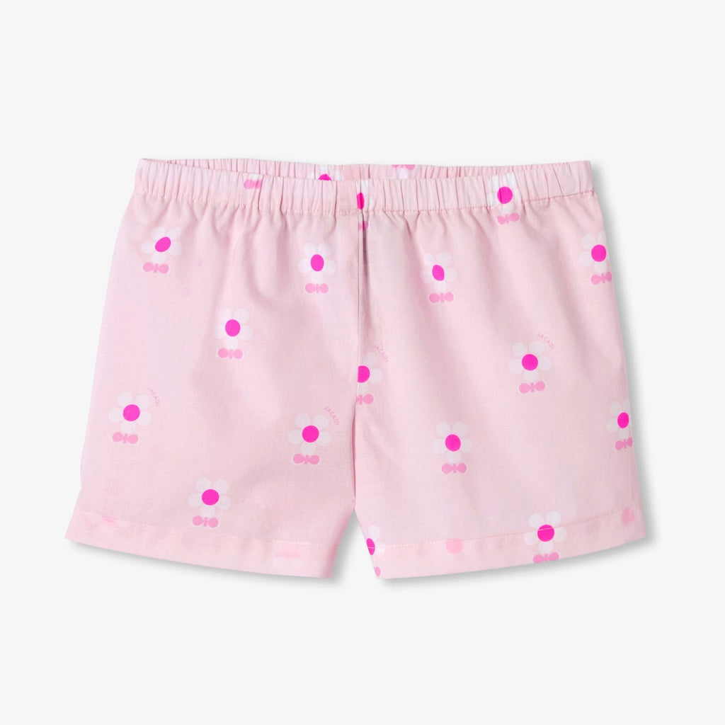 Girl poplin short pyjamas - Pink/White