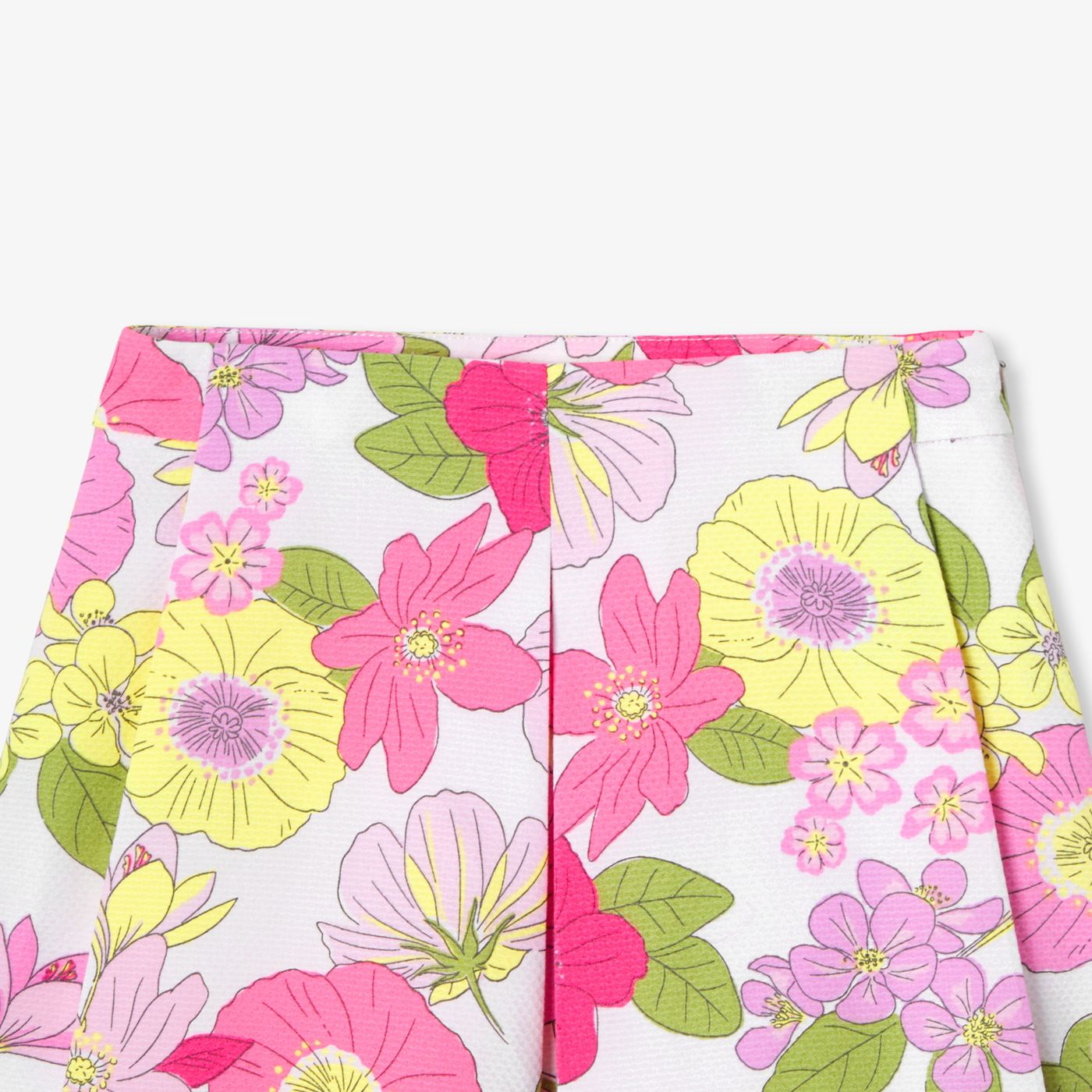 Ceremony Skort Piqué Nido D'ape Girl - White/Multicolour