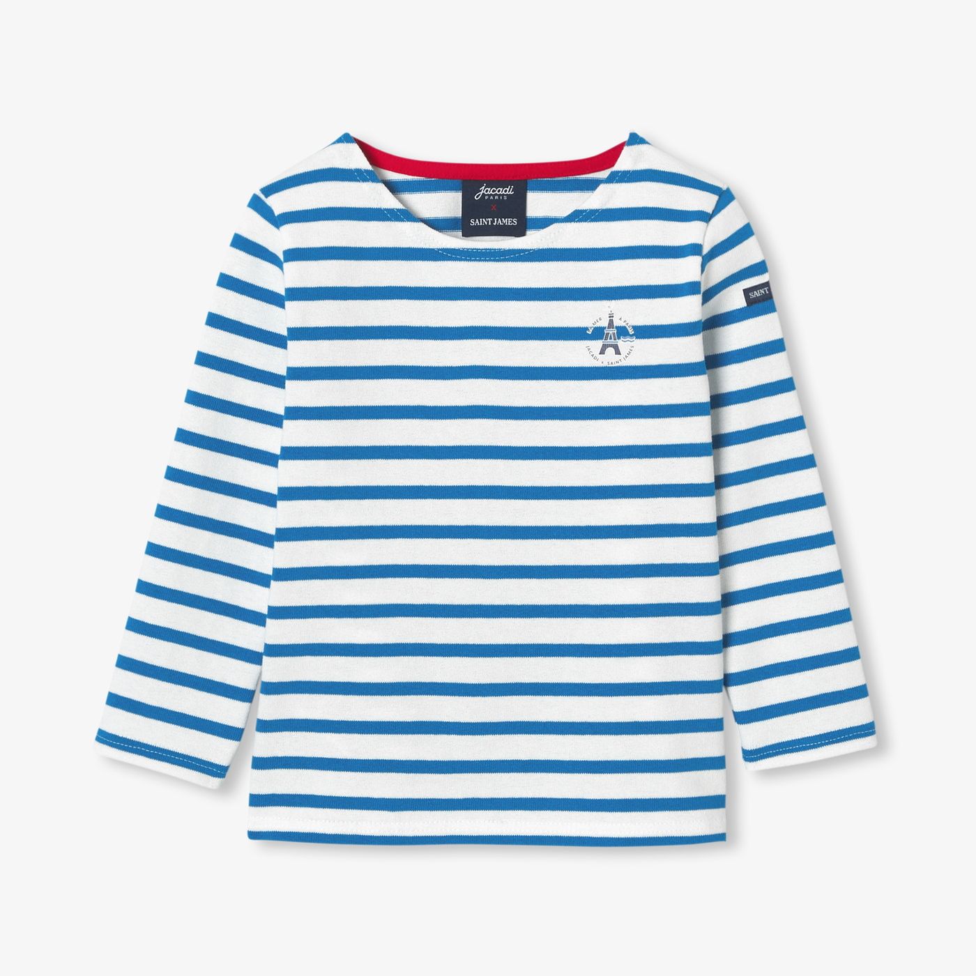 Sailor-style T-shirt Jacadi x Saint James Boy - White/Light Blue