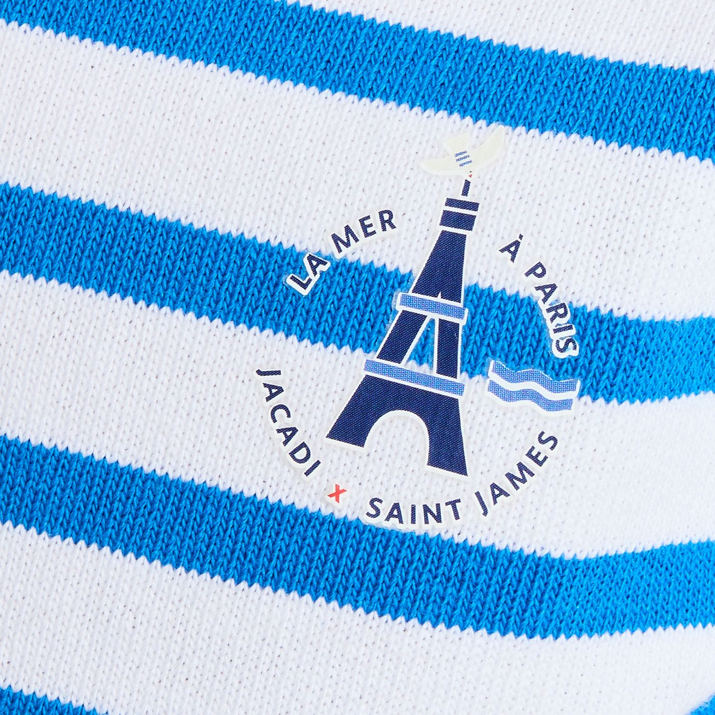 Sailor-style T-shirt Jacadi x Saint James Boy - White/Light Blue