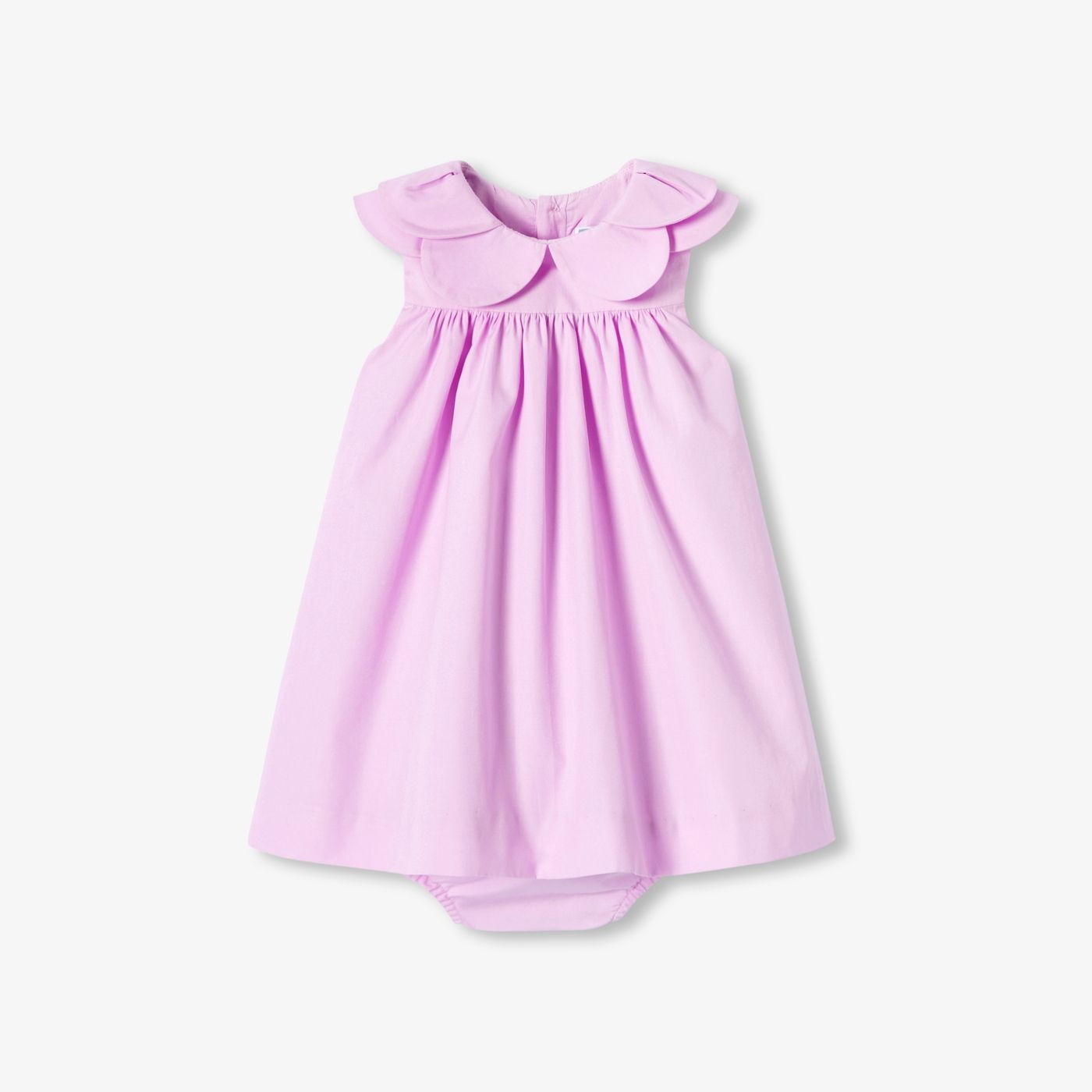 Baby girl poplin dress - Lilac