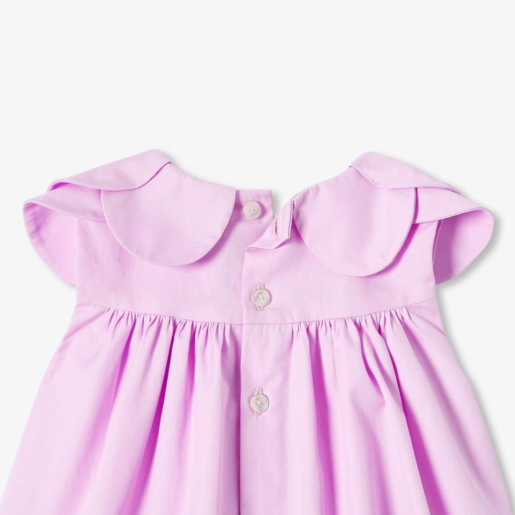 Baby girl poplin dress - Lilac