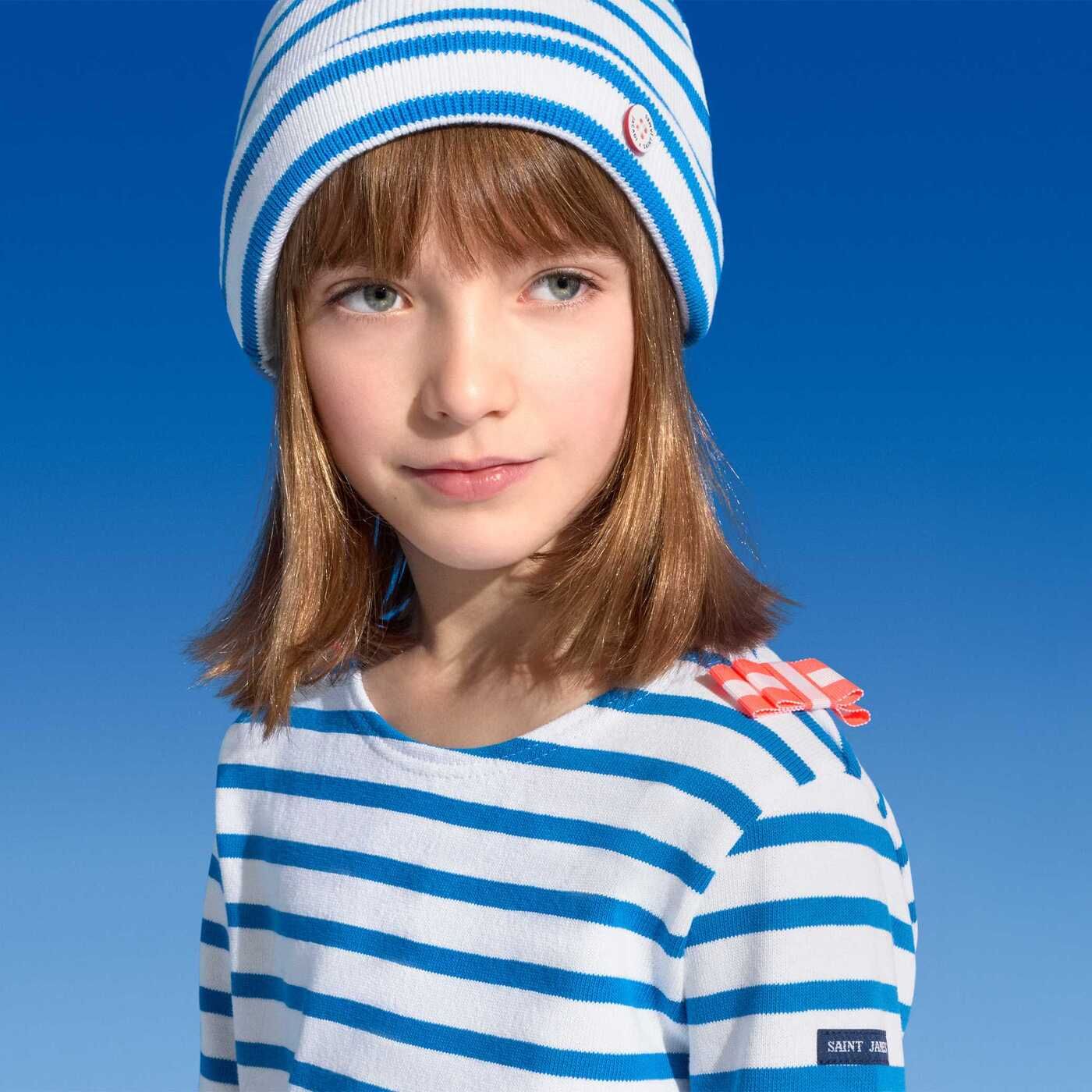 T-shirt Marinara Jacadi x Saint James Girl - White/Light Blue