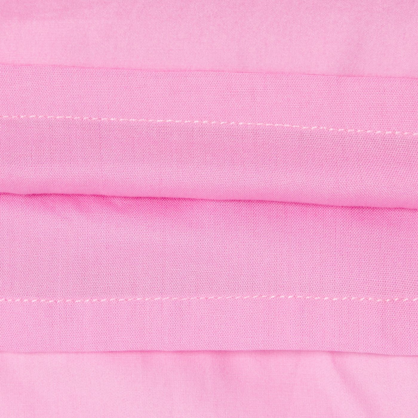Baby girl cotton poplin ceremony dress - Medium Pink