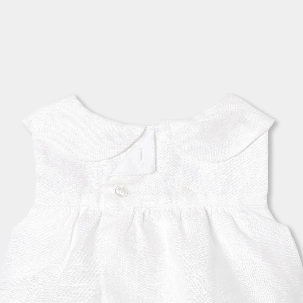 Baby girl linen outfit set - Jacadi White