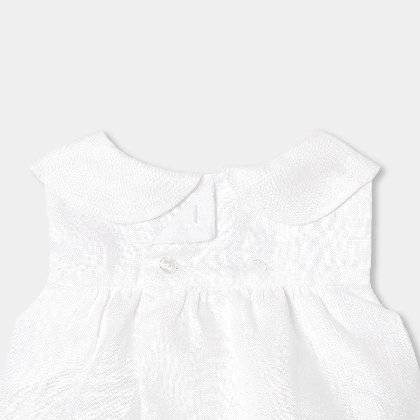 Baby girl linen outfit set - Jacadi White