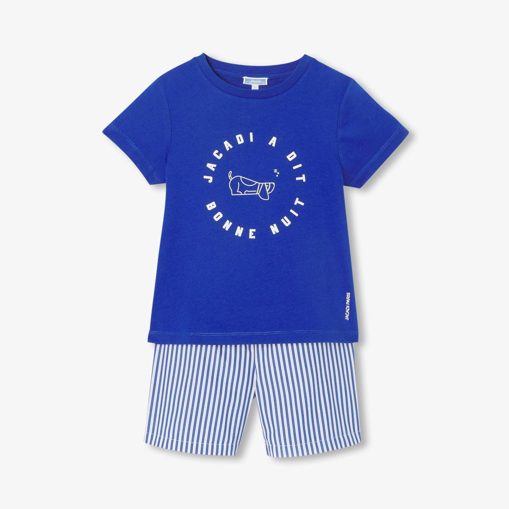 Boy cotton short pyjamas - Blue/White