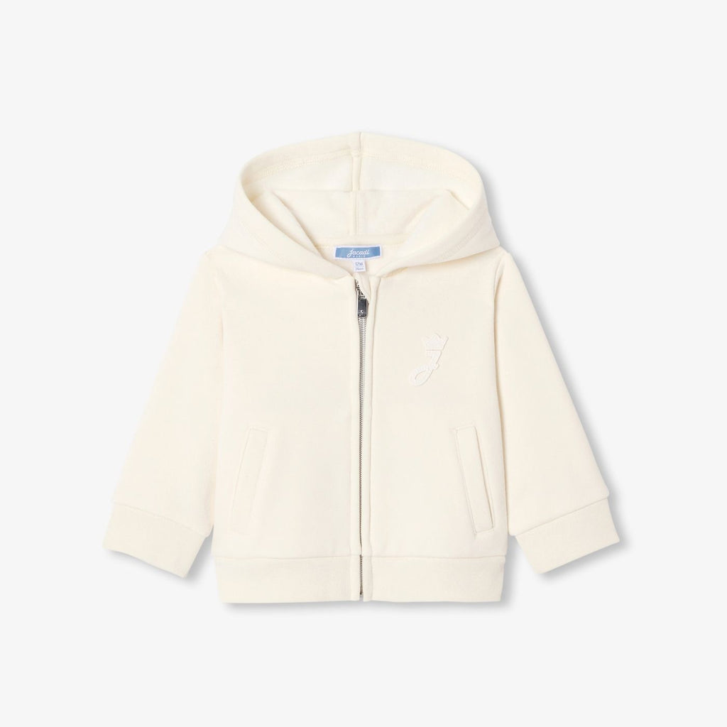 Baby boy zip-up sweatshirt top - Rope Beige