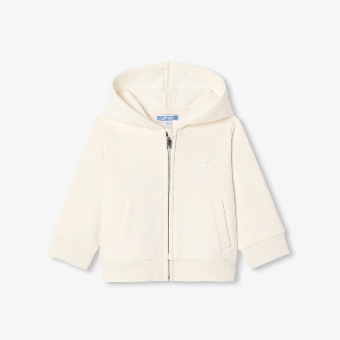 Baby boy zip-up sweatshirt top - Rope Beige