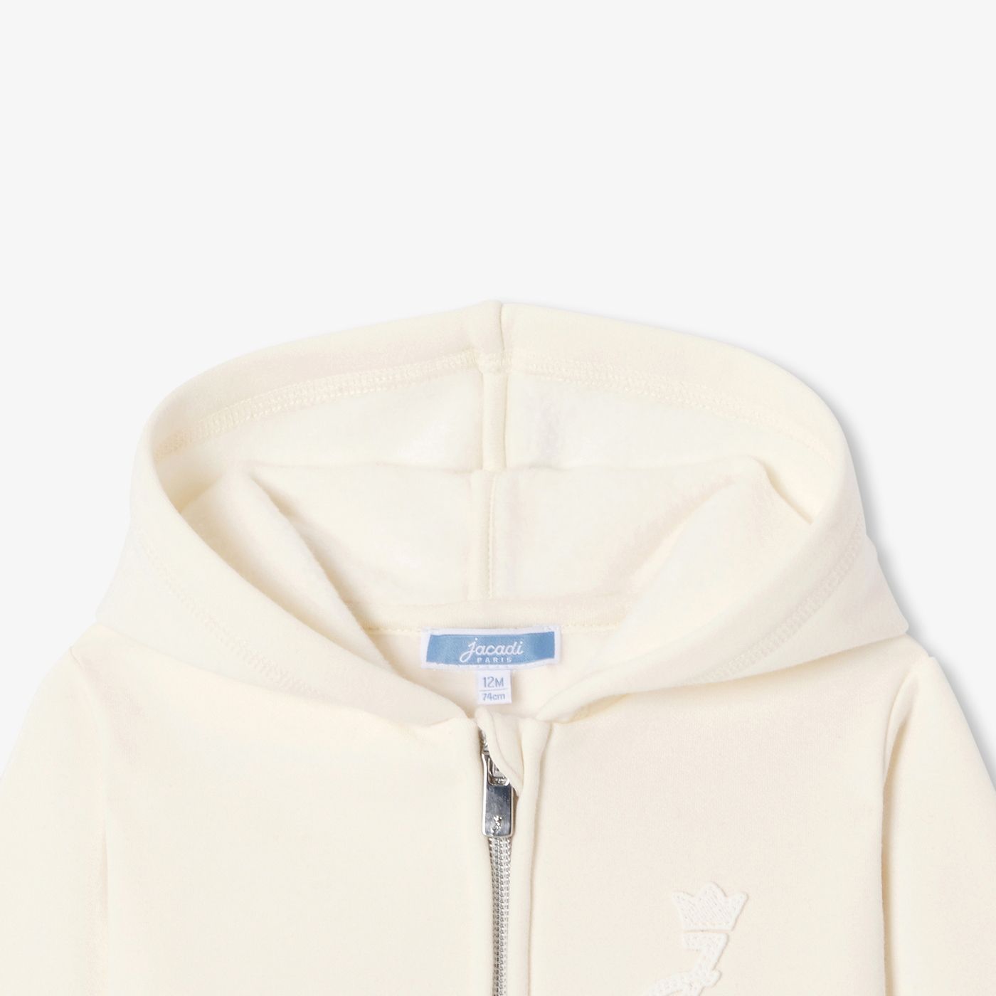 Baby boy zip-up sweatshirt top - Rope Beige