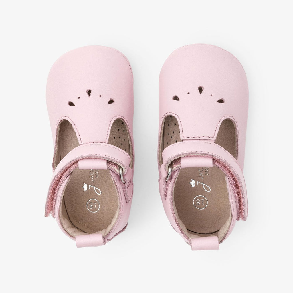 Baby Shoes Morbide With Cinturino a T Baby Girl - Pink