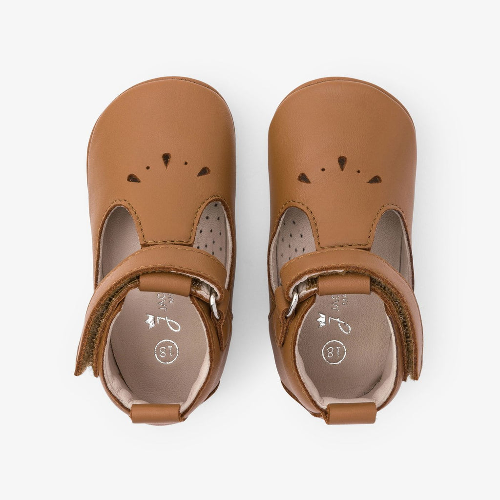 Baby Shoes Morbide With Cinturino a T Baby Boy - Naturale