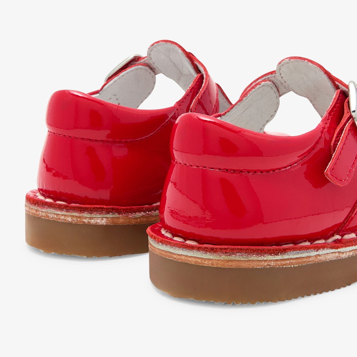 Shoes With Cinturino a T in Patent Leather Baby Girl - Rosso Jacadi