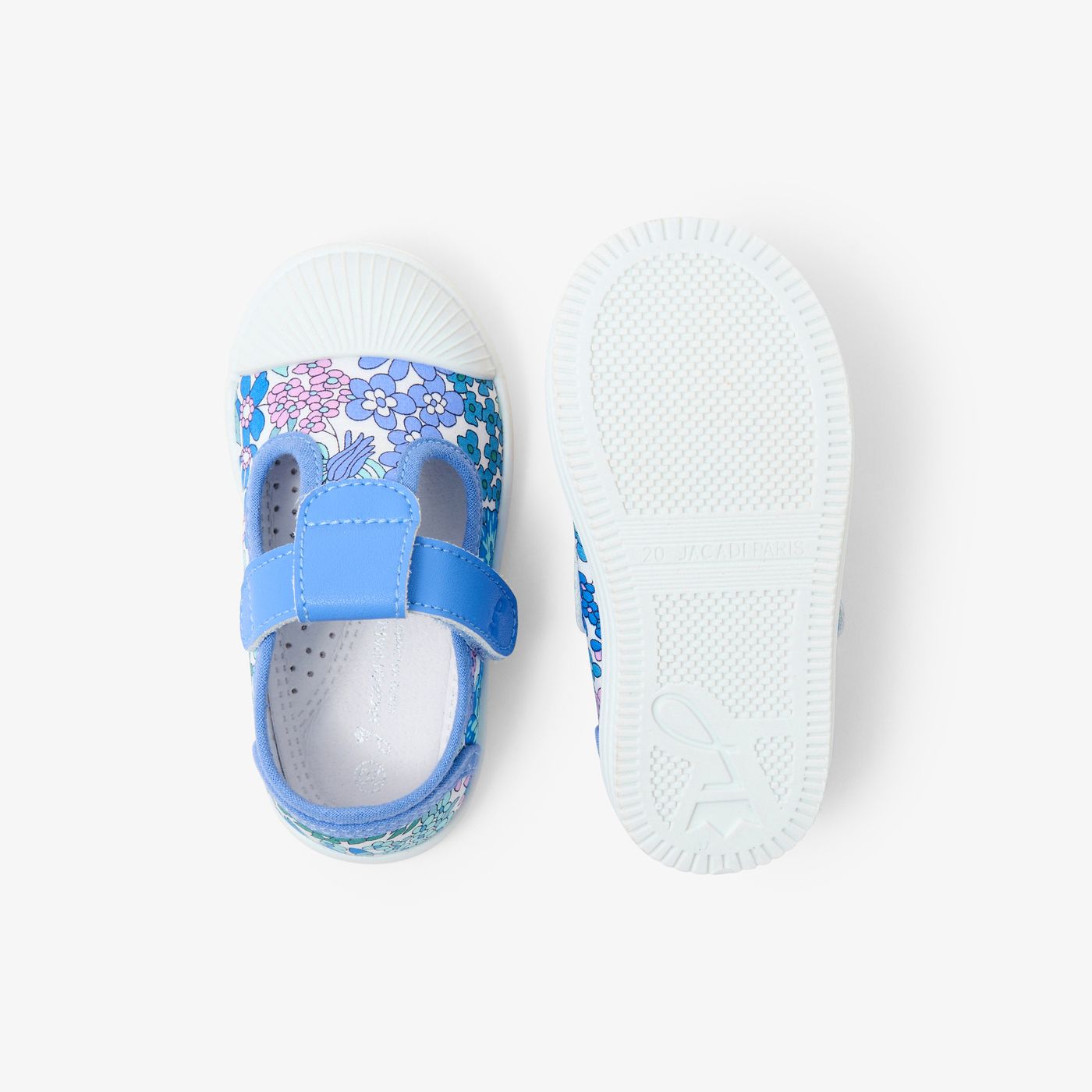 Canvas Sandals Baby Girl - White/Light Blue