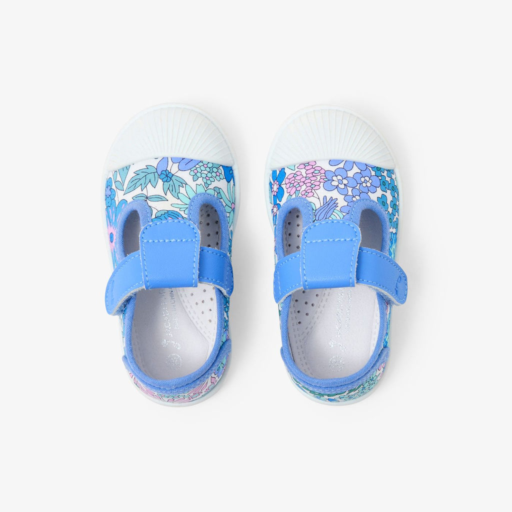 Canvas Sandals Baby Girl - White/Light Blue