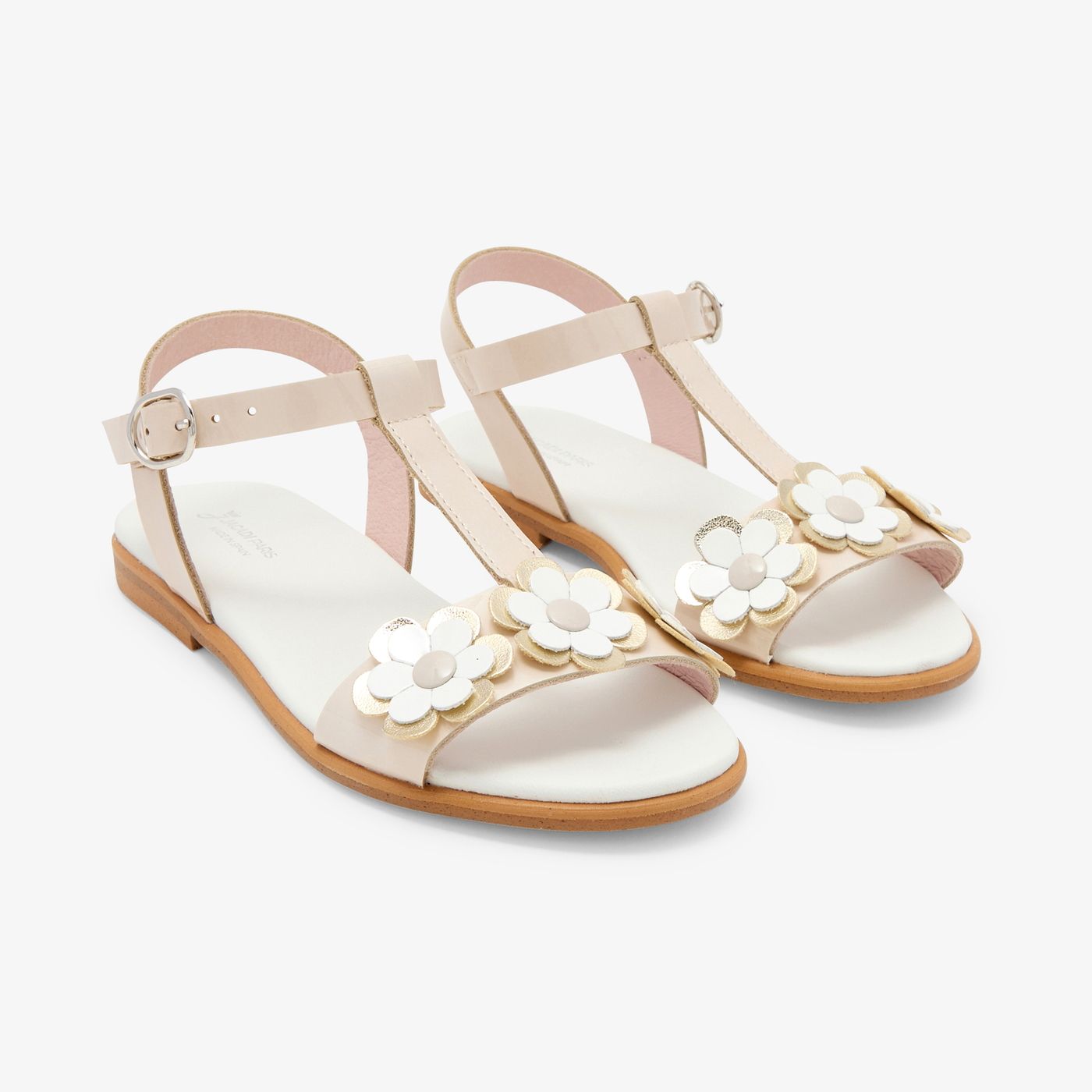 Patent Leather Sandals Girl - White/Multicolour
