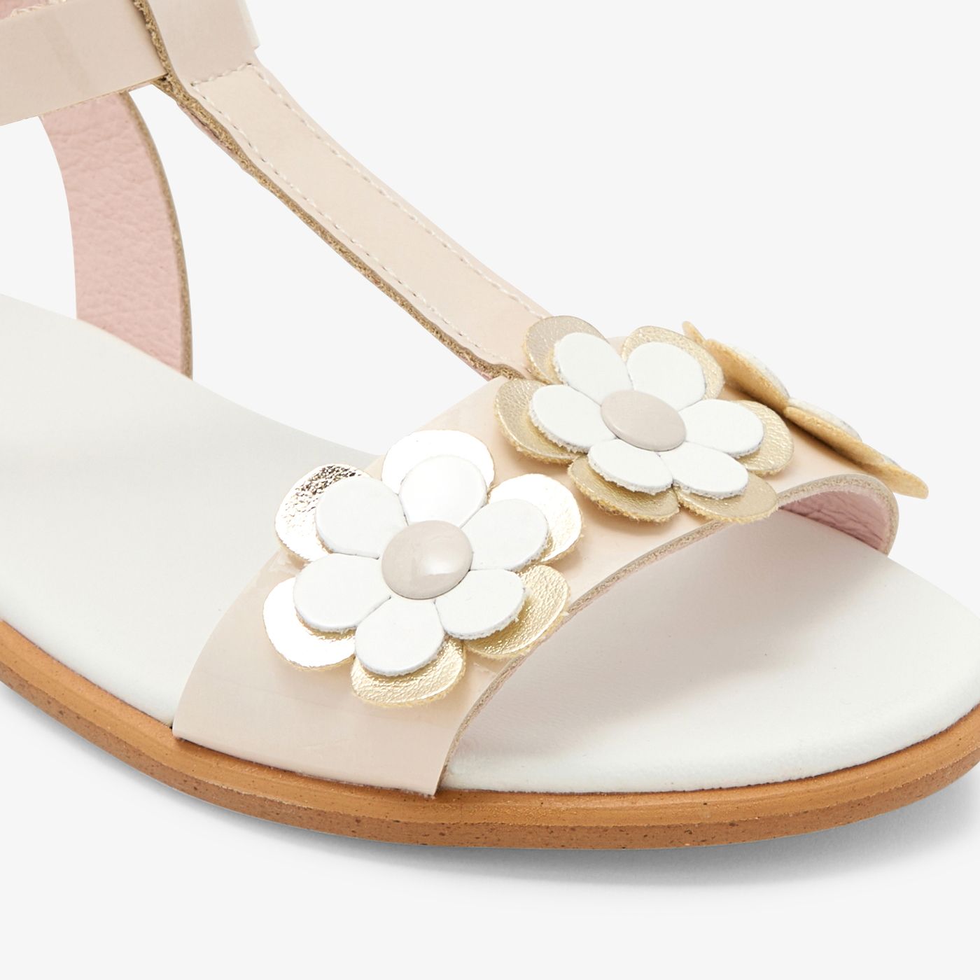 Patent Leather Sandals Girl - White/Multicolour