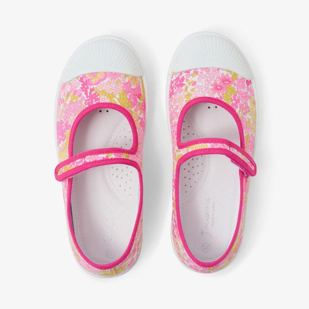 Baby girl Liberty fabric shoes - Fuchsia